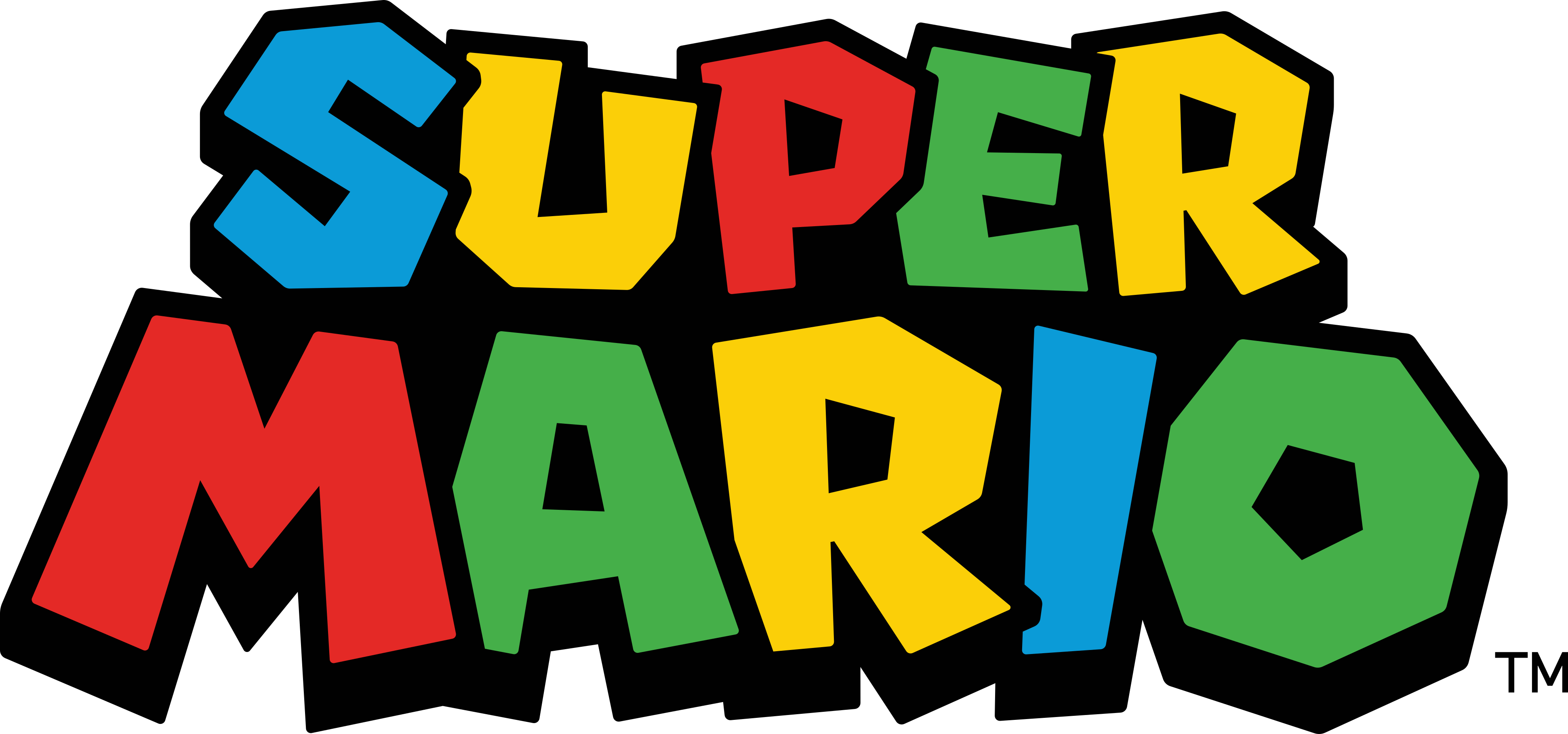 The logo of the Super Mario franchise, created by Nintendo.